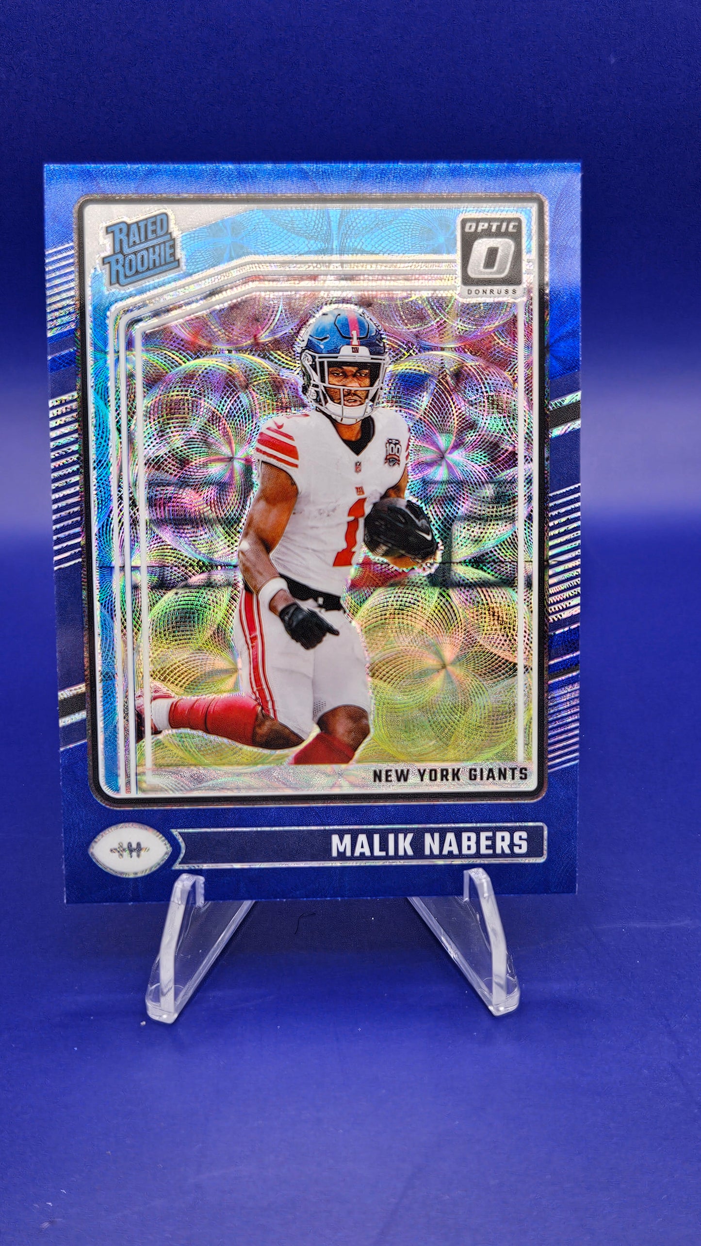 2024 Panini Optic Football Malik Nabers Blue Scope #271