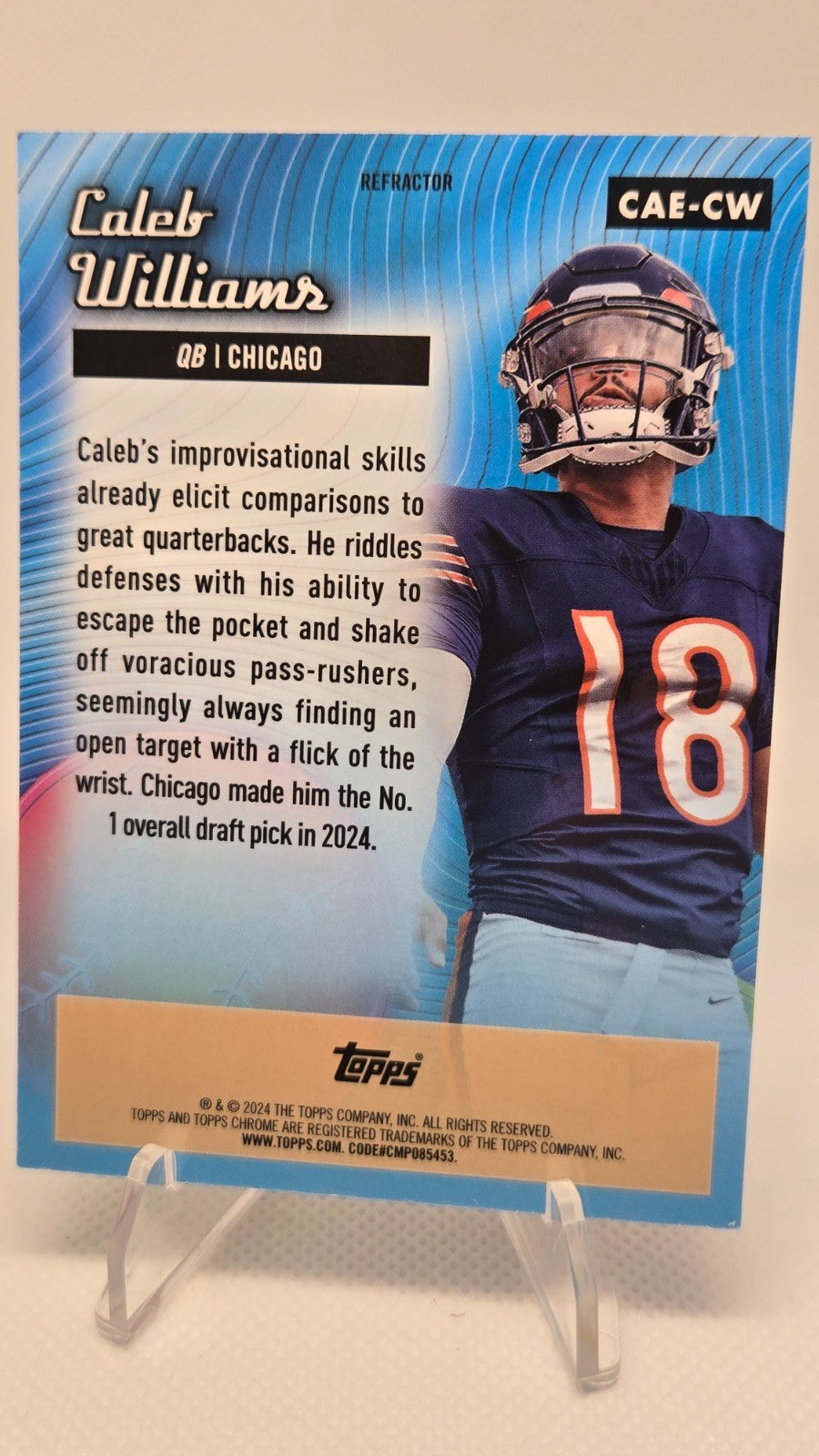 2024 Topps Chrome - All-Etch Caleb Williams Refractor #CAE-CW (RC)