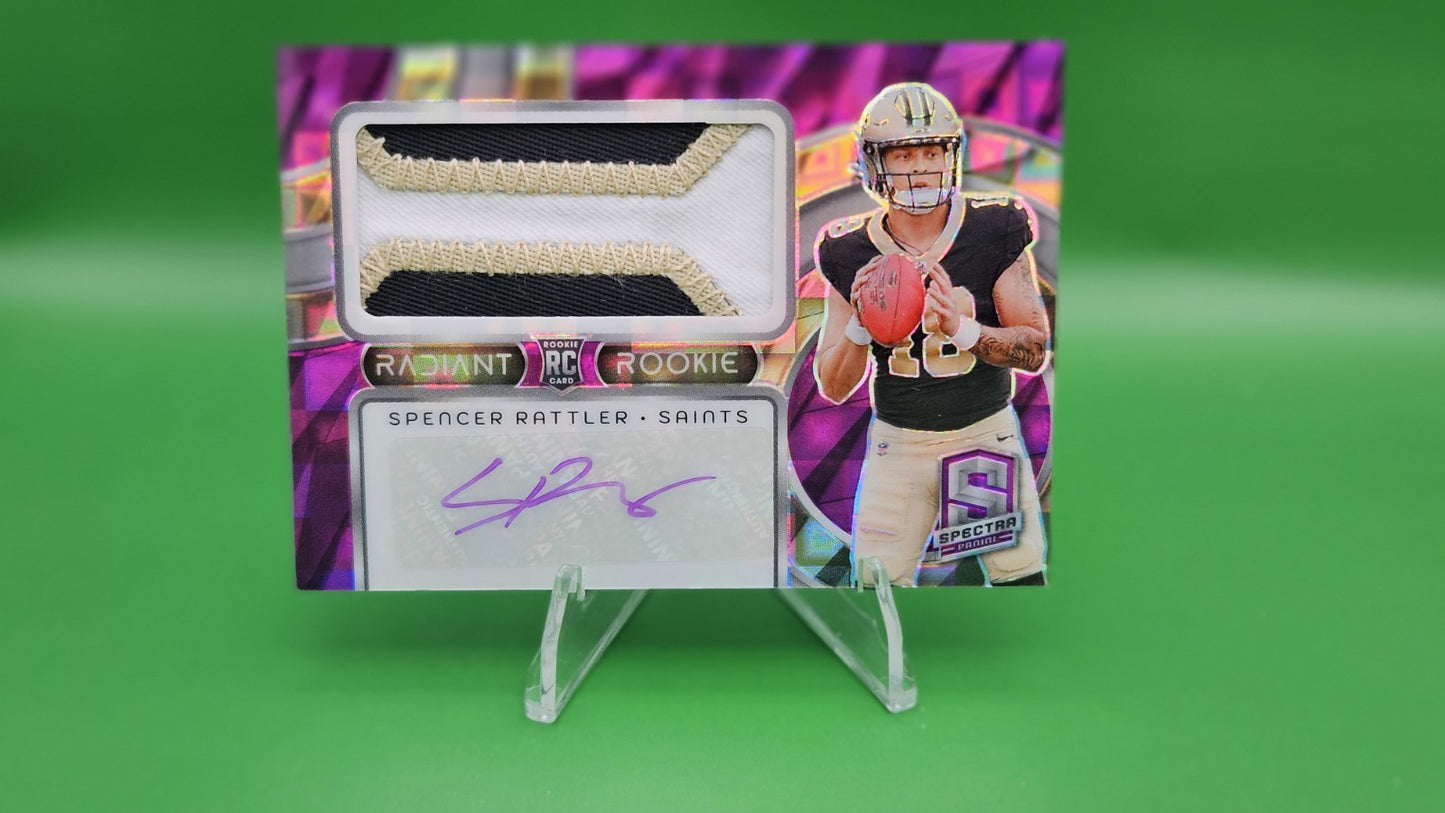 2024 Panini Spectra - Radiant Rookie Patch Signatures Spencer Rattler #RRP-10...