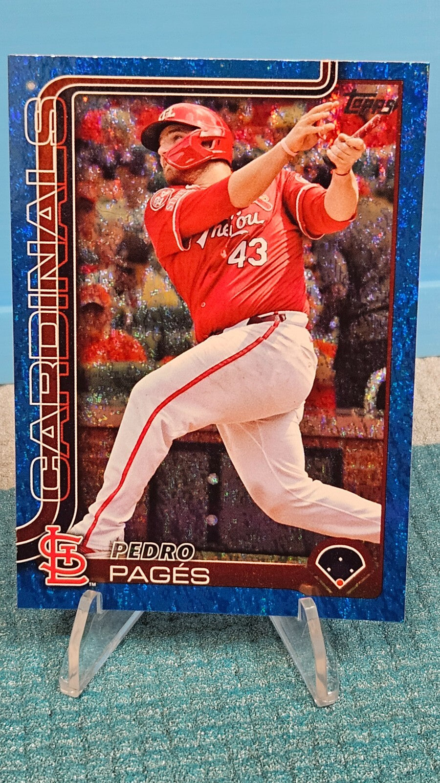 2025 Topps Series 1 Baseball Pedro Pages Blue Foil NUMBERED 039/150