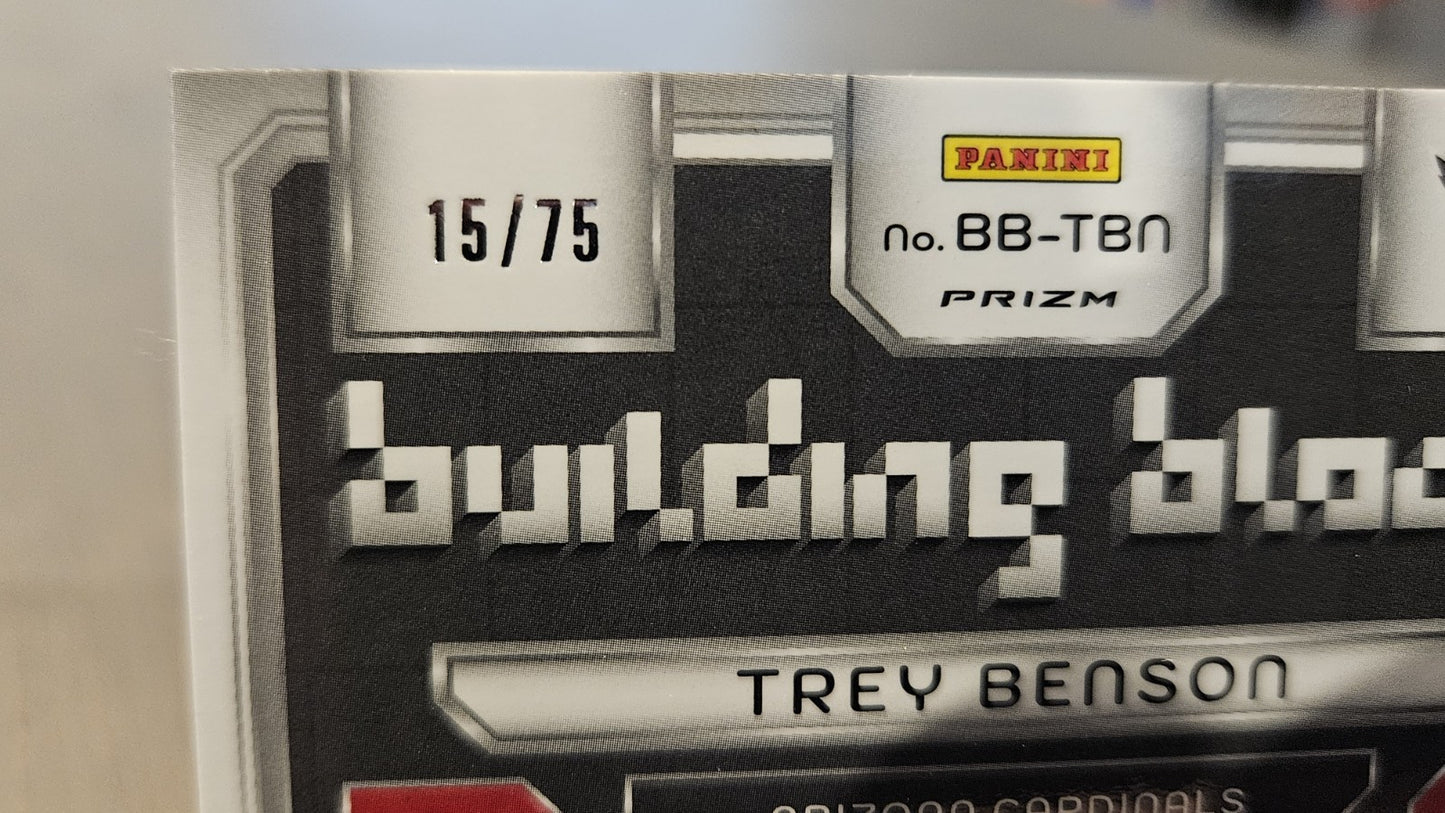 2024 Panini Spectra - Building Blocks Trey Benson #BB-TBN Hyper Prizm /75 (MEM,