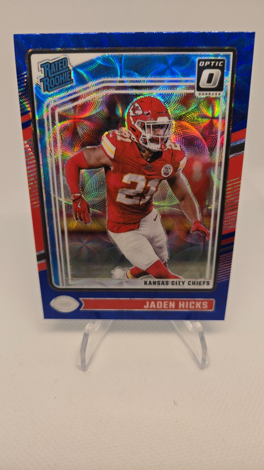 2024 Panini Donruss Optic - Rated Rookie Jaden Hicks #237 Blue Scope Prizm (RC)