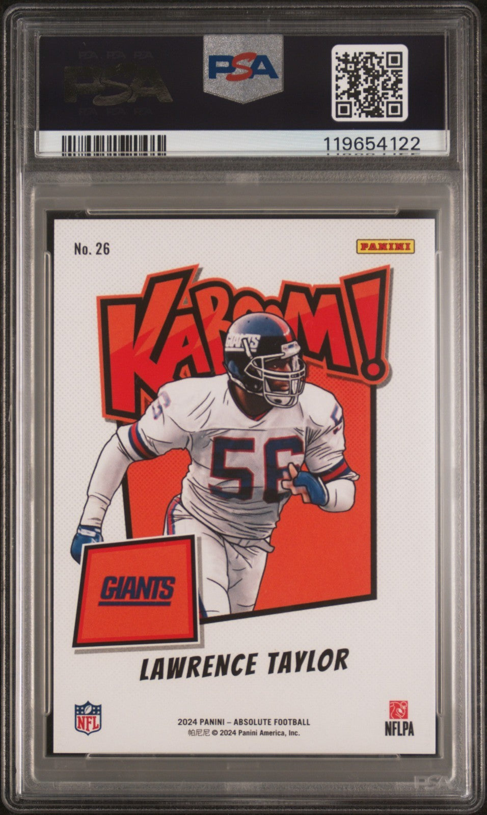 2024 Panini Absolute #26 Lawrence Taylor Kaboom!! Vertical PSA 10!