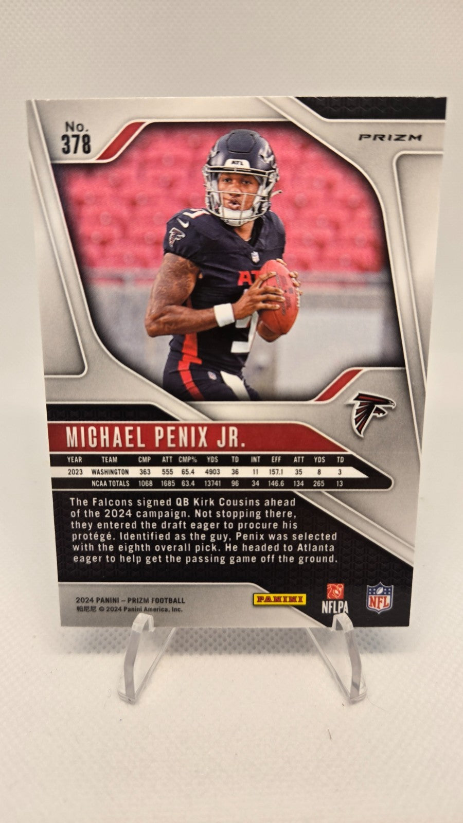 2024 Panini Prizm - Rookies Michael Penix Jr. #378 Lazer Prizm (RC)
