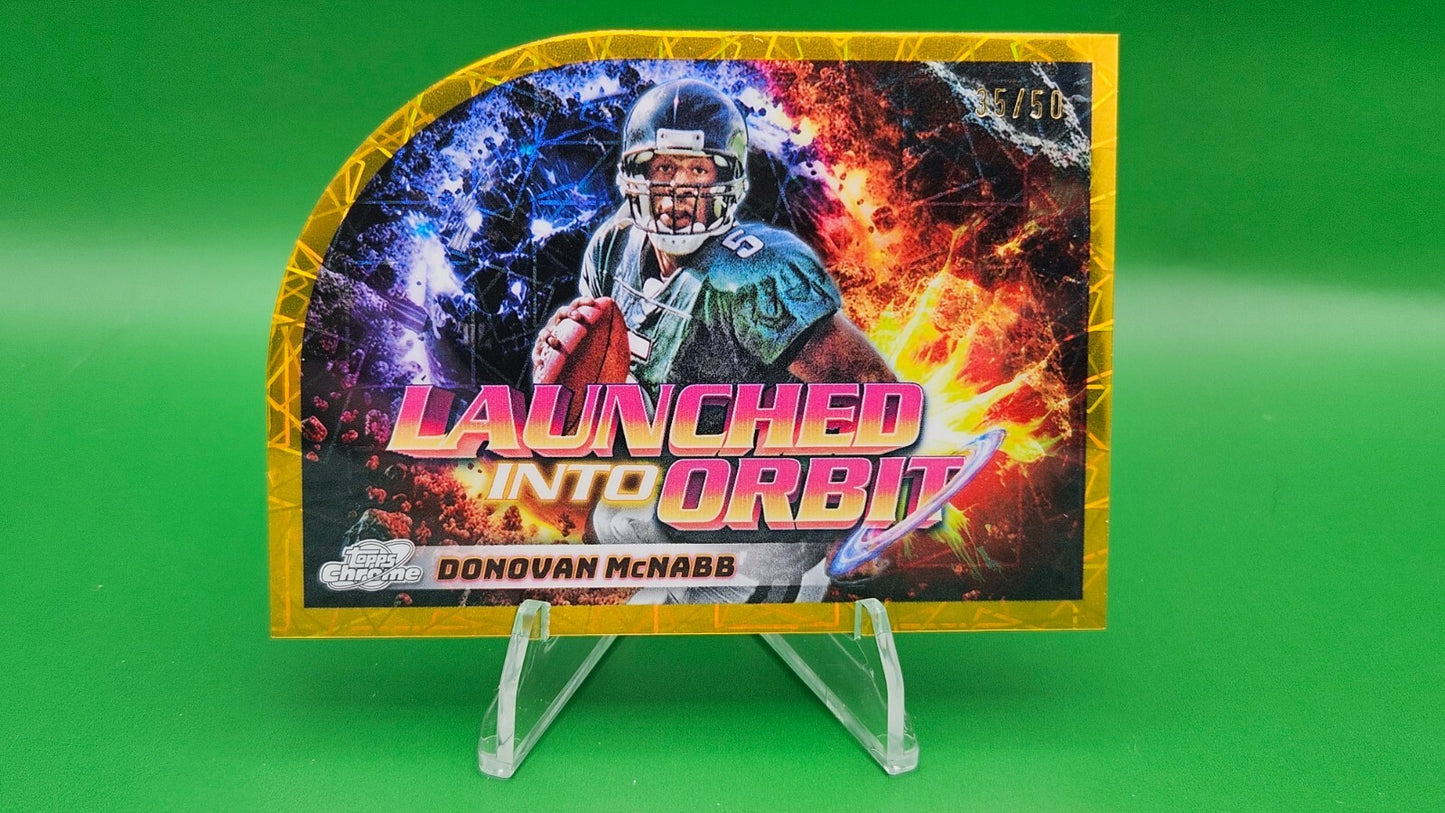 2024 Topps Cosmic Chrome DONOVAN MCNABB LAUNCHED INTO ORBIT LIO-25 Gold Interste