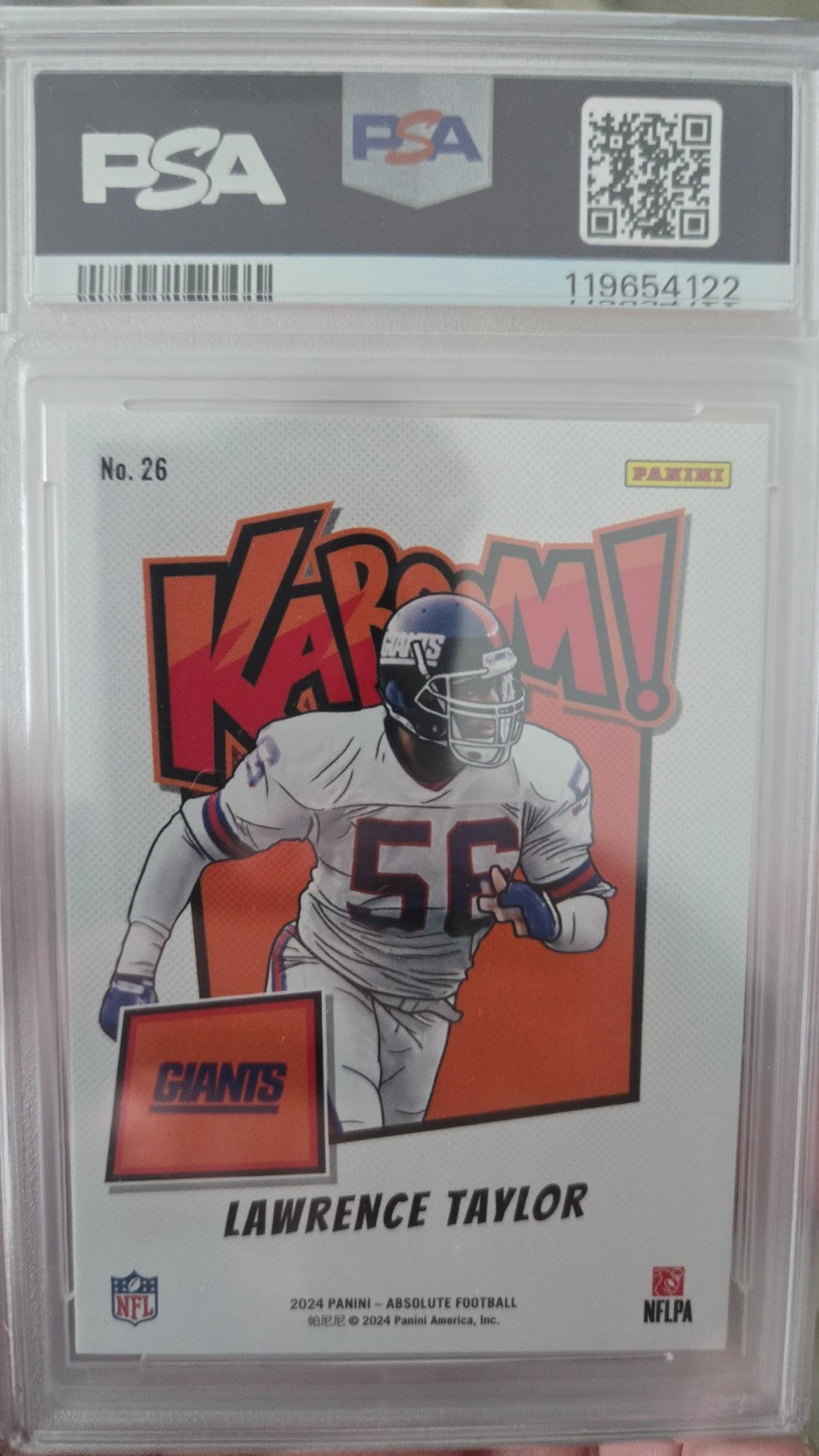 2024 Panini Absolute #26 Lawrence Taylor Kaboom!! Vertical PSA 10!