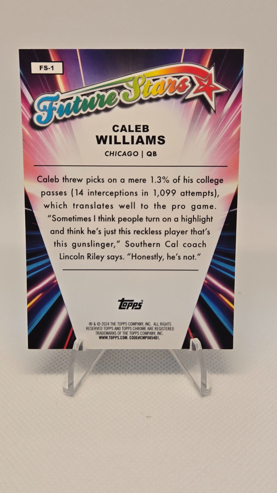 2024 Topps Chrome - Future Stars Caleb Williams #FS-1 (RC)