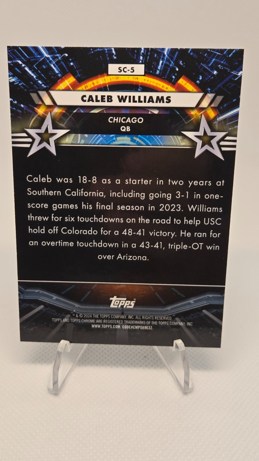 2024 Topps Chrome Cosmic #SC-5 Caleb Williams Star Command