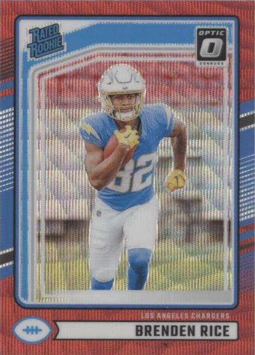 2024 Panini Donruss - Rated Rookie Brenden Rice #382 Optic Preview Red Wave...