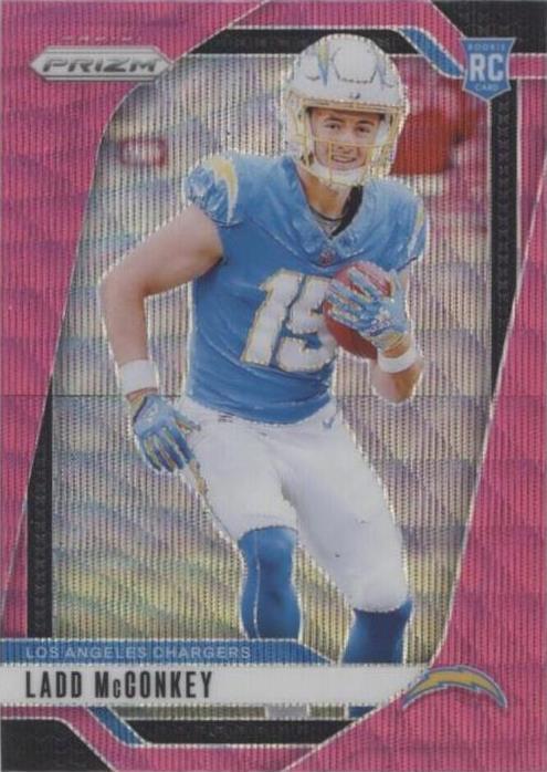 2024 Panini Prizm - Rookies Ladd McConkey #365 Pink Wave Prizm (RC)