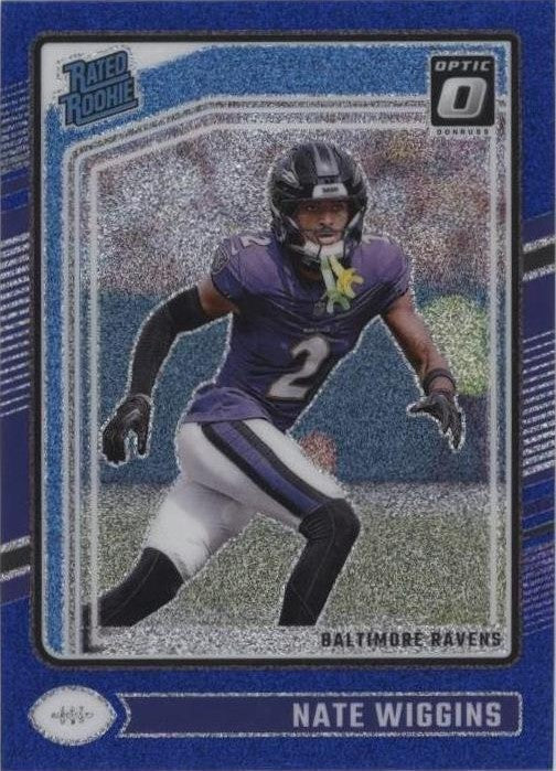 2024 Panini Donruss Optic - Rated Rookie Nate Wiggins #281 Blue Glitter Prizm...