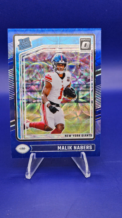 2024 Panini Optic Football Malik Nabers Blue Scope #271