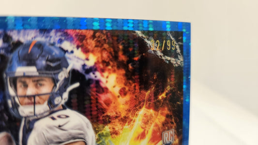 2024 Topps Cosmic Chrome Bo Nix Launched Into Orbit Blue Moon Refractor /99 (RC)