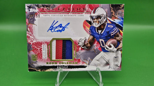 2024 Topps Inception Provenance Patch Keon Coleman Rookie Patch Auto /50 