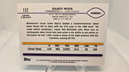 2024 Topps Chrome - Randy Moss #112 Green Sonar Refractor /99