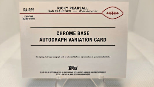 2024 Topps Chrome - Rookie Autographs Ricky Pearsall #RA-RPE Green Refractor /99