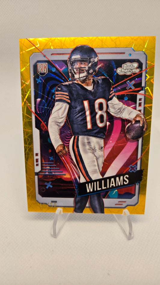 CALEB WILLIAMS ROOKIE GOLD REFRACTOR INTERSTELLAR SP 40/50 2024 COSMIC FOOTBALL