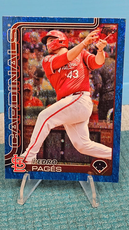 2025 Topps Series 1 Baseball Pedro Pages Blue Foil NUMBERED 039/150