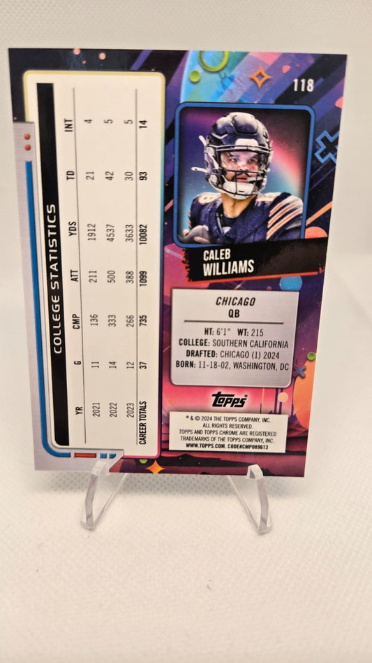 CALEB WILLIAMS ROOKIE GOLD REFRACTOR INTERSTELLAR SP 40/50 2024 COSMIC FOOTBALL