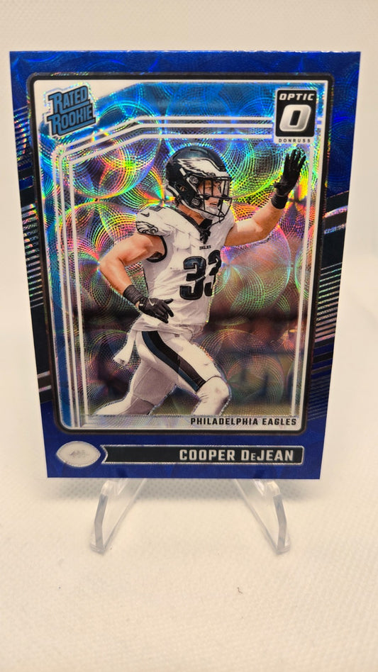 Cooper DeJean RC 2024 Panini Donruss Optic Rated Rookie Blue Scope #221 Eagles🦅