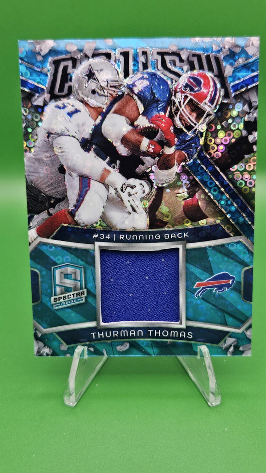 2024 Panini Spectra - Crush Thurman Thomas #CRU-29 Neon Blue Prizm 01/60 (MEM)