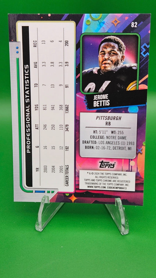 2024 Topps Chrome Cosmic Jerome Bettis Orange Galactic /25