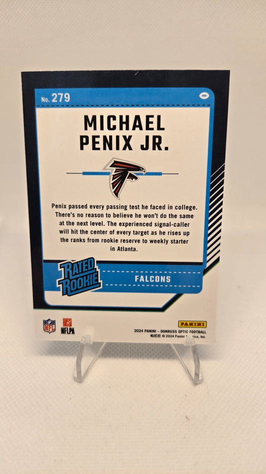 2024 Panini Donruss Michael Penix Jr. Optic Rated Rookie # 279 Base RC