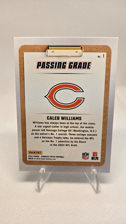 Caleb Williams RC 2024 Panini Donruss Optic - Passing Grade #1