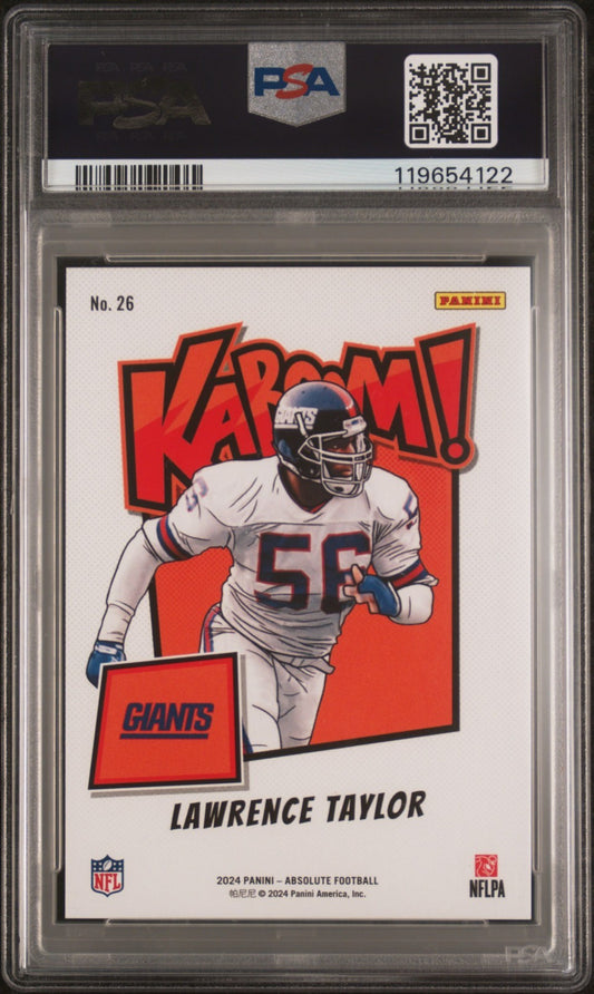 2024 Panini Absolute #26 Lawrence Taylor Kaboom!! Vertical PSA 10!
