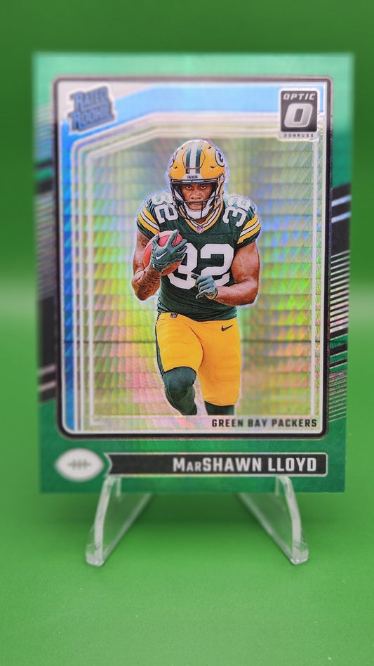 2024 Panini Donruss Optic - Rated Rookie Marshawn Lloyd #275 Green Hyper...