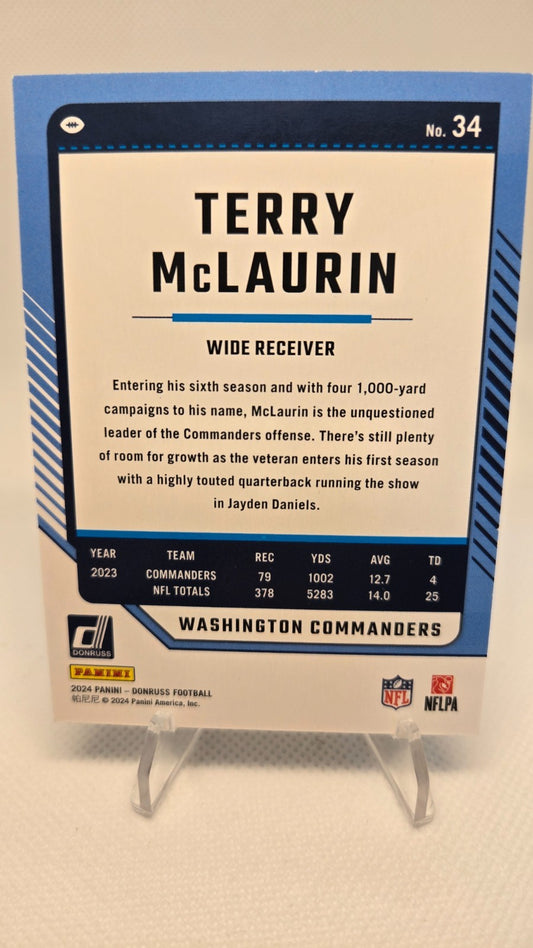 2024 Donruss Terry McLaurin Press Proof Black #10/10 #34 Washington Commanders