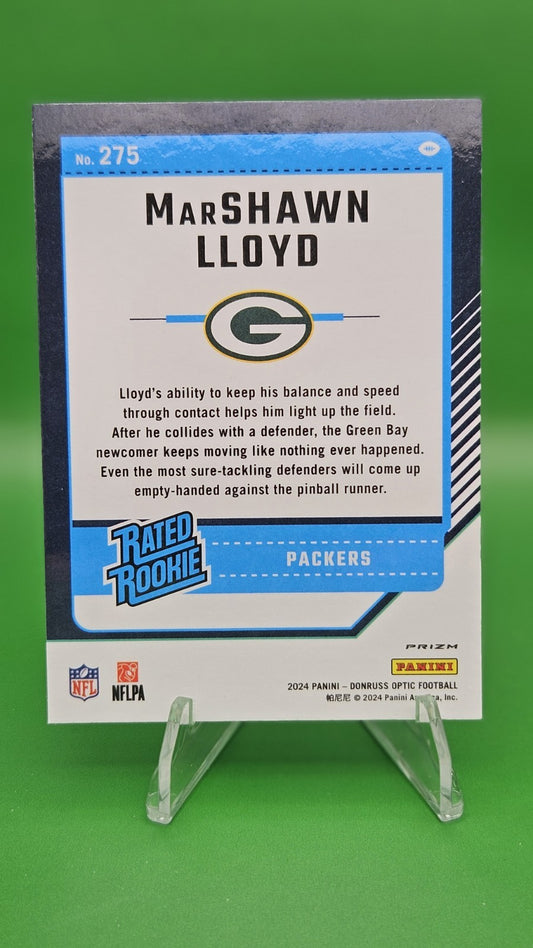 2024 Panini Donruss Optic - Rated Rookie Marshawn Lloyd #275 Green Hyper...