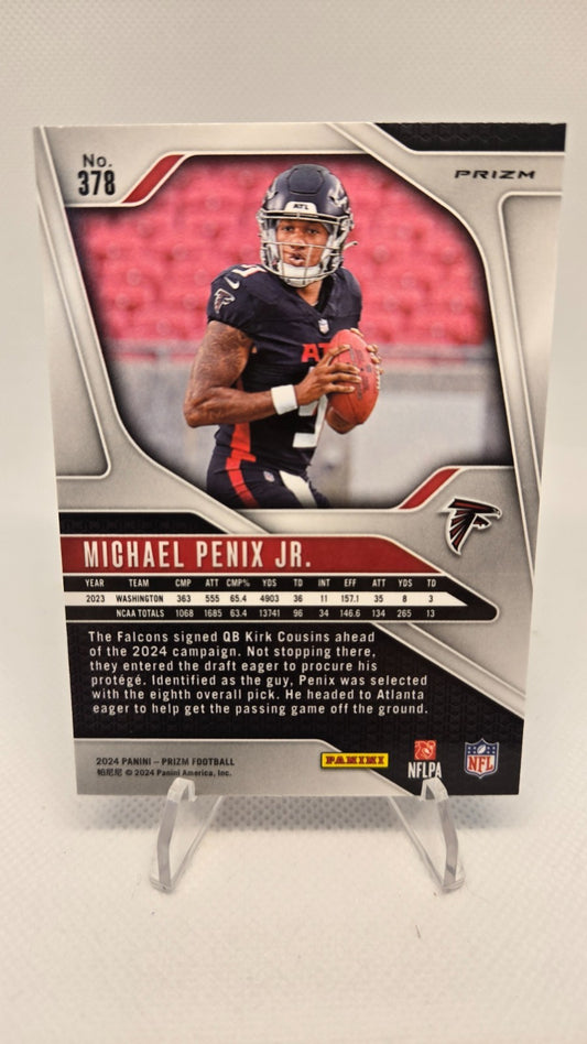 2024 Panini Prizm - Rookies Michael Penix Jr. #378 Lazer Prizm (RC)