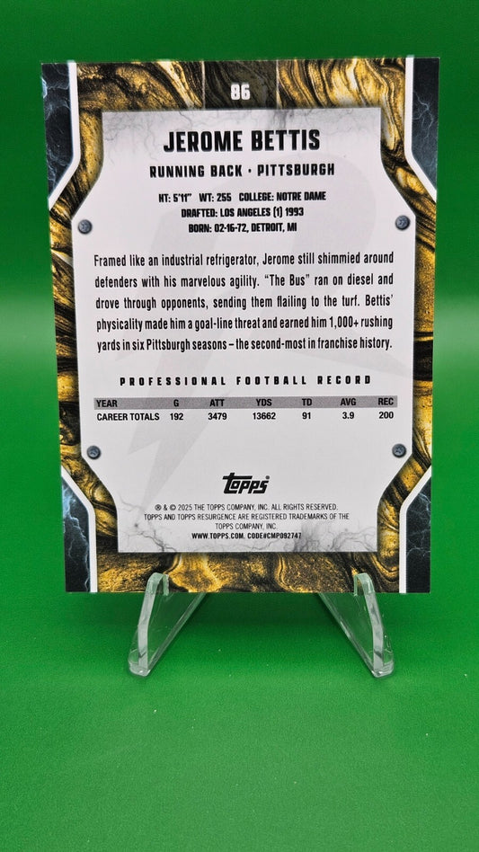 2024 Topps Resurgence - Jerome Bettis #86 Pink Power Surge Refractor /10