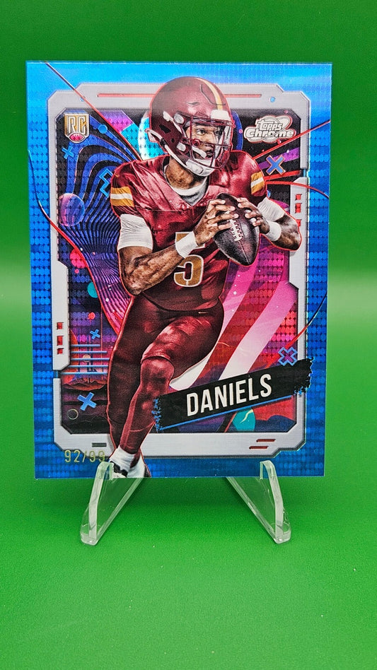 2024 Topps Cosmic Chrome Jayden Daniels Blue Moon Refractor RC /99 #196
