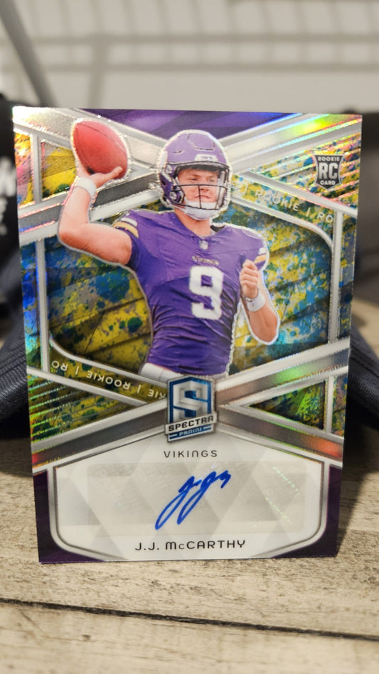 2024 Panini Spectra J.J. McCarthy Rookie Auto 1/8 #RA-JMY Vikings