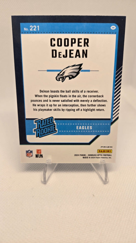 Cooper DeJean RC 2024 Panini Donruss Optic Rated Rookie Blue Scope #221 Eagles🦅