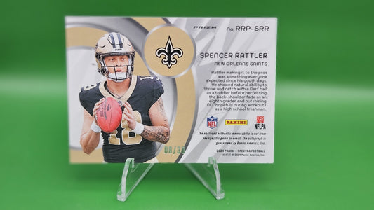 2024 Panini Spectra - Radiant Rookie Patch Signatures Spencer Rattler #RRP-10...