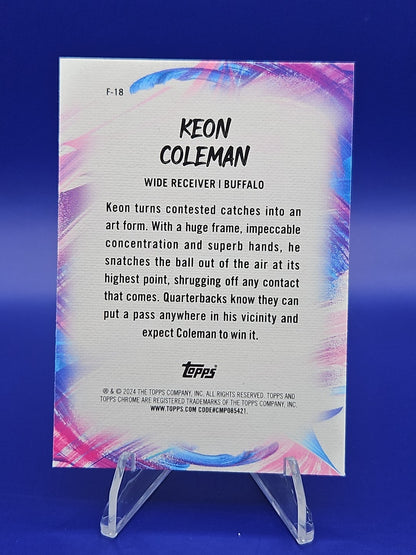 2024 Topps Chrome - Finesse Keon Coleman #F-18 (RC)