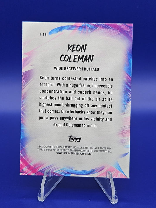 2024 Topps Chrome - Finesse Keon Coleman #F-18 (RC)