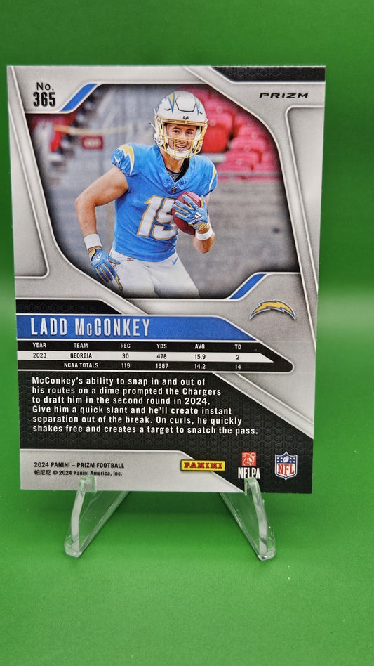 2024 Panini Prizm - Rookies Ladd McConkey #365 Pink Wave Prizm (RC)