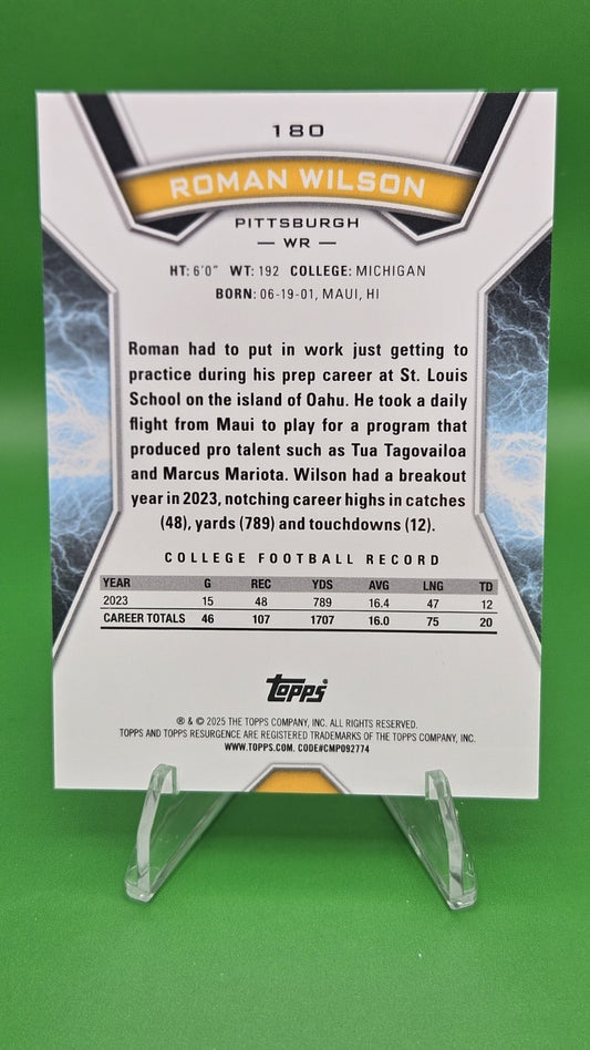2024 Topps Signature Class - Rookies Roman Wilson #170 Orange /25 (RC)