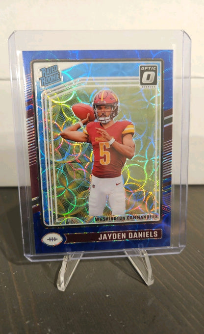 2024 Panini Donruss Optic - Rated Rookie Jayden Daniels #248 Blue Scope Prizm...