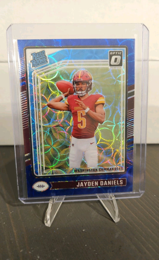 2024 Panini Donruss Optic - Rated Rookie Jayden Daniels #248 Blue Scope Prizm...