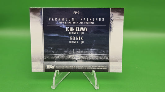 2024 Topps Signature Class - Bo Nix John Elway Paramount Pairings #PP-2