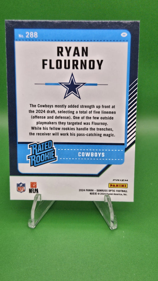 2024 Panini Donruss Optic - Rated Rookie Ryan Flournoy #288 Blue Glitter...