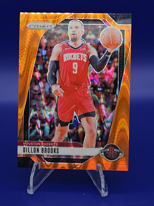2024-25 Panini Prizm #213 Dillon Brooks Prizms Orange Seismic #/199