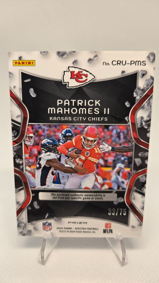 2024 Panini Spectra - Crush Patrick Mahomes II #CRU-PMS Hyper Prizm /75 (MEM)
