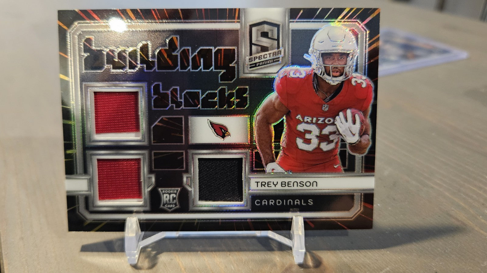 2024 Panini Spectra - Building Blocks Trey Benson #BB-TBN Hyper Prizm /75 (MEM,