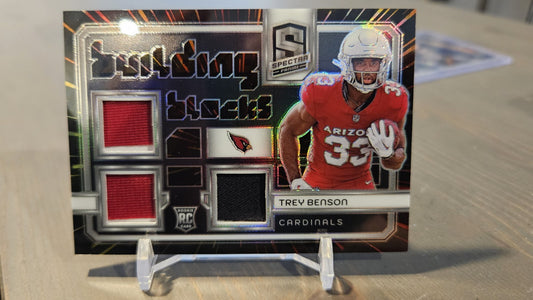 2024 Panini Spectra - Building Blocks Trey Benson #BB-TBN Hyper Prizm /75 (MEM,
